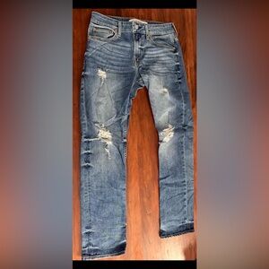 Slim tapered ripped jeans-guess